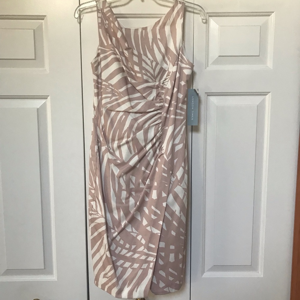 Brand new Mauve and white cocktail dress